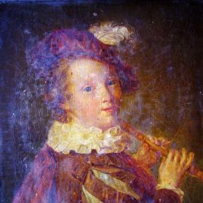 Restauration de peinture de chevalet huile sur toile XVIIIème siècle - Avant restauration
